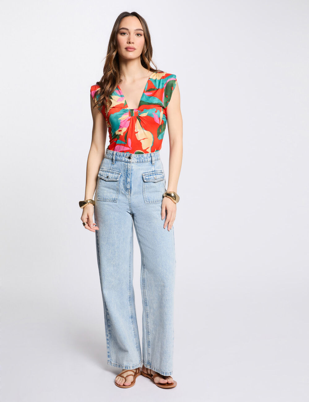Débardeur sans manches multicolore femme