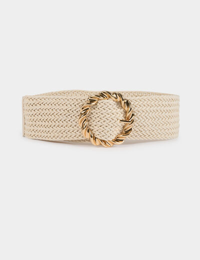 Ceinture tressée ivoire femme