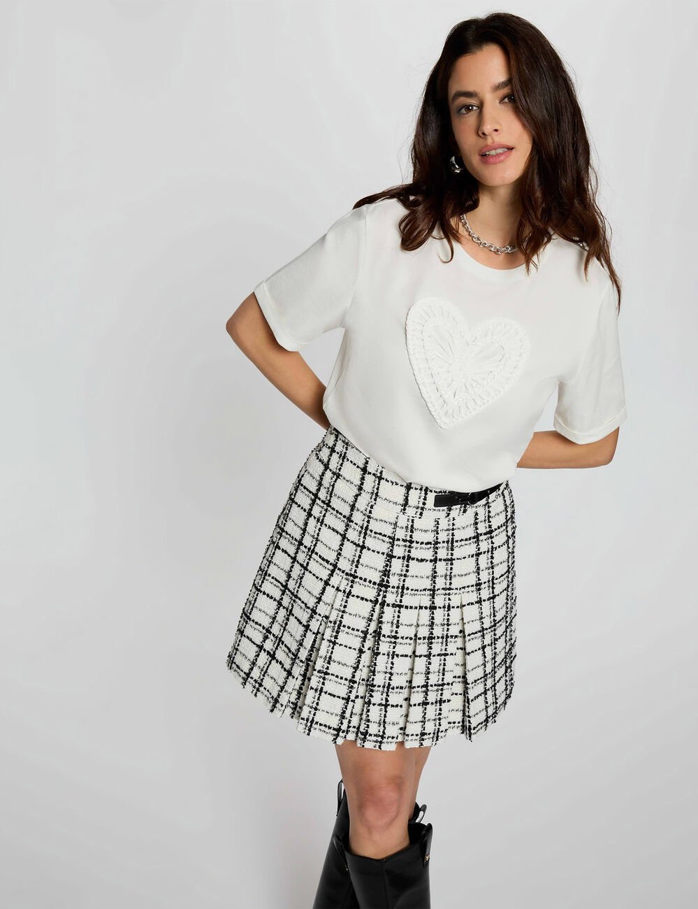 Kurzer ausgestellter Rock mehrfarbig damen