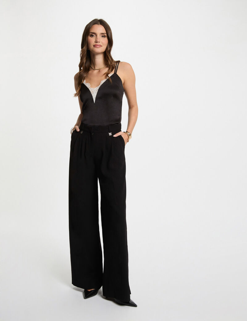 top mit dunnen tragern schwarz damen Top mit dünnen Trägern schwarz damen