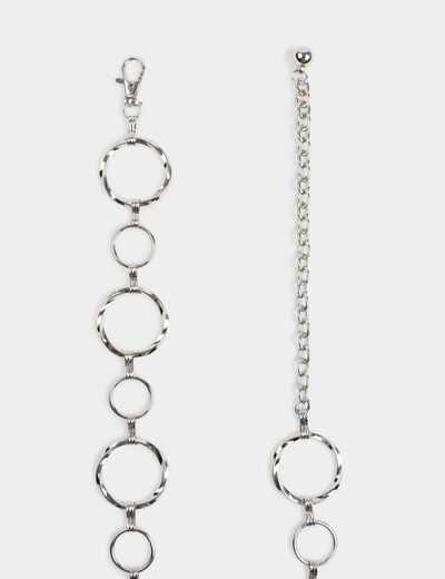Gürtel mit Metallring couleur argent damen