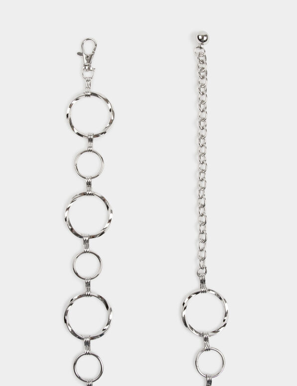 Gürtel mit Metallring couleur argent damen