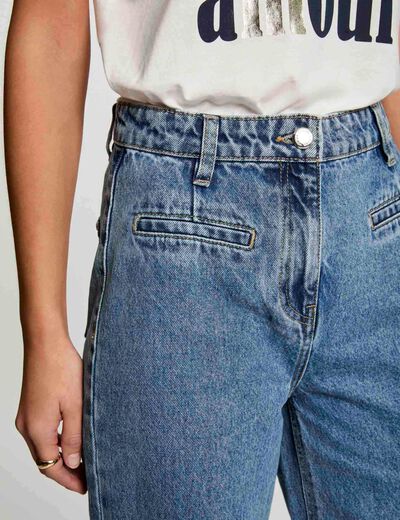 Jeans mit weitem Bein double stone denim damen