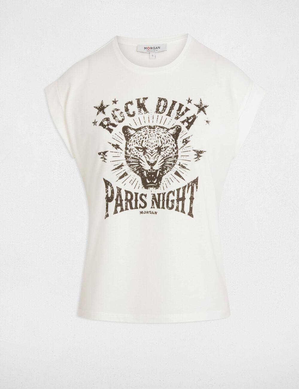 T-shirt mit Aufschrift weiss damen