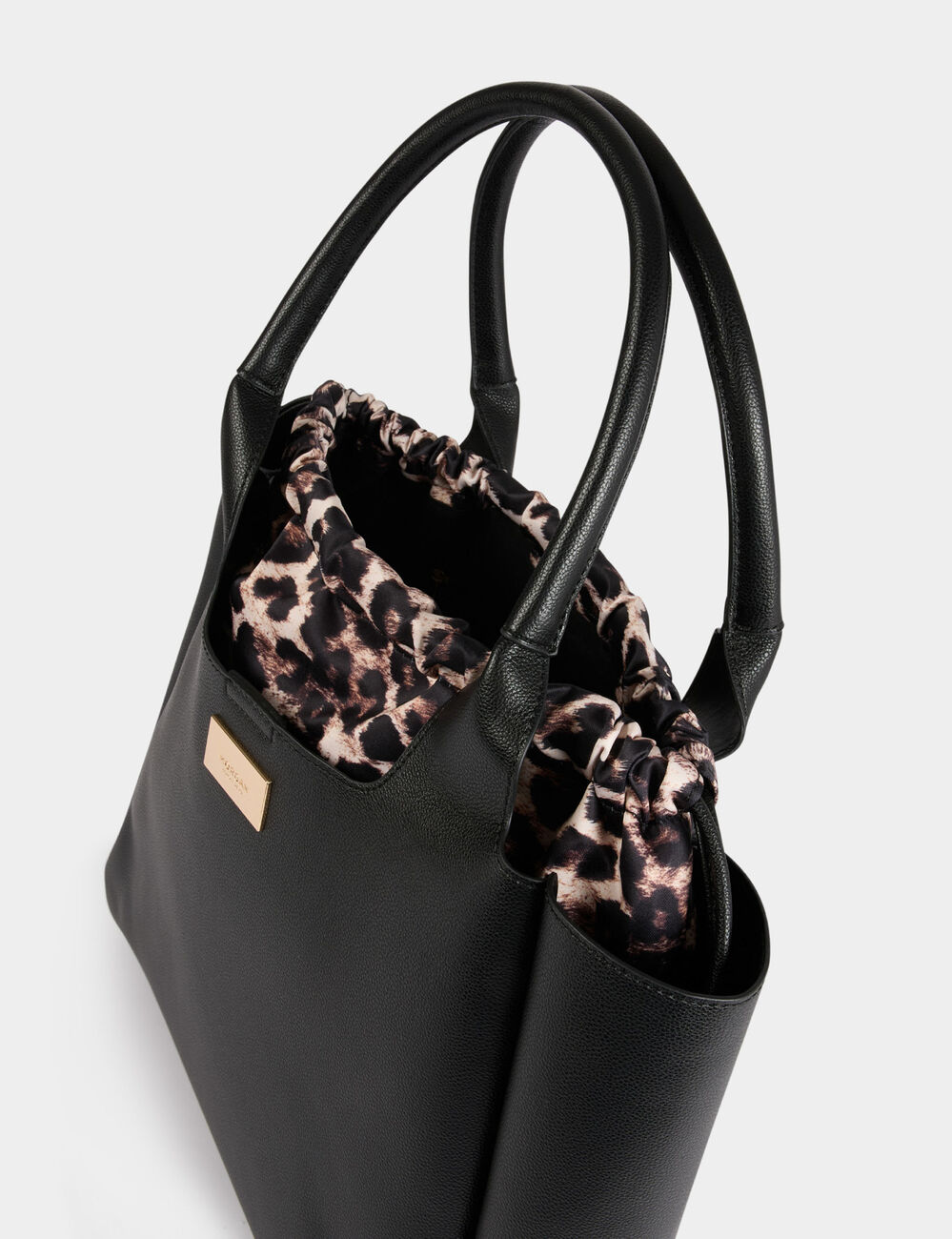 Sac cabas avec pochette noir femme