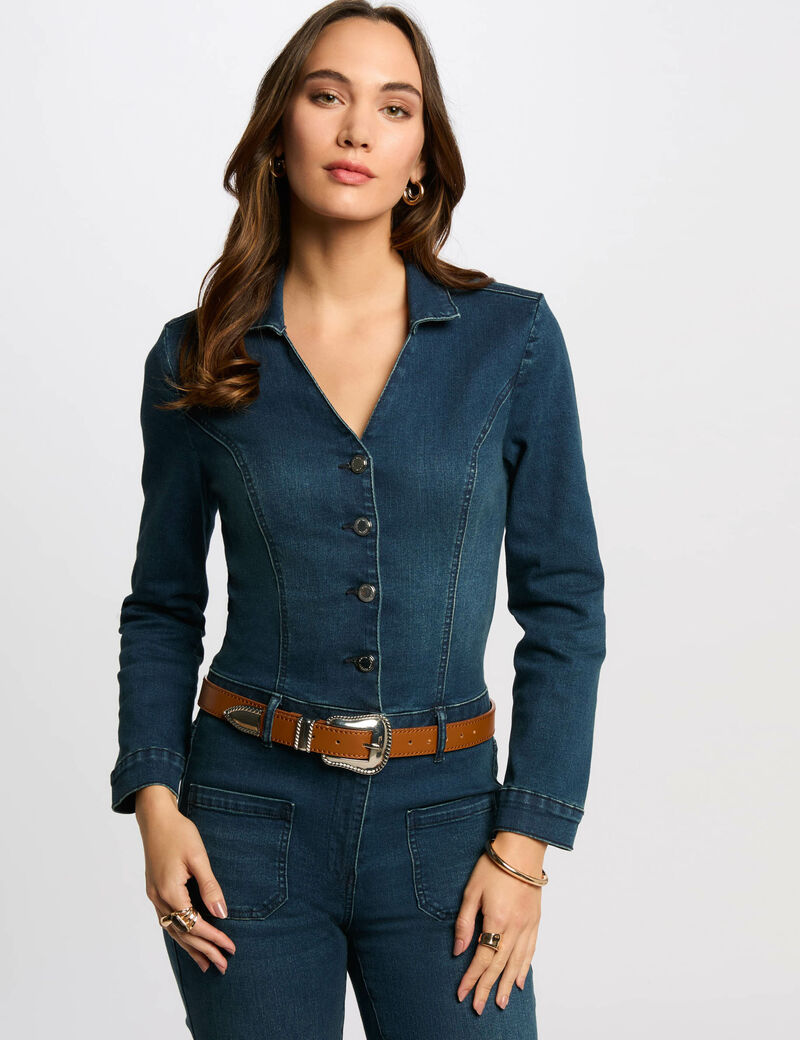 weite jeans overall rohes denim damen Weite Jeans-Overall rohes denim damen