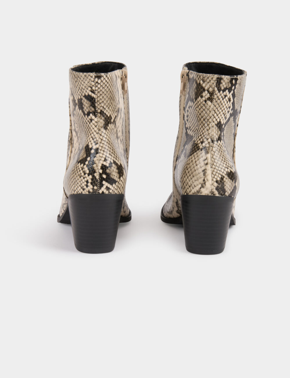 Stiefeletten mit Python-Optik mehrfarbig damen