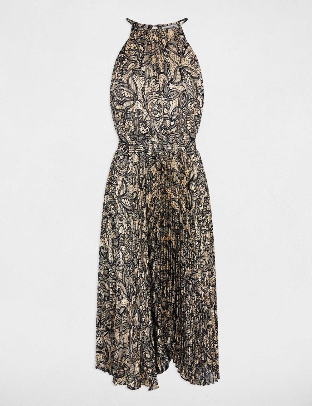 Robe sans manches pliss&eacute;e multicolore femme