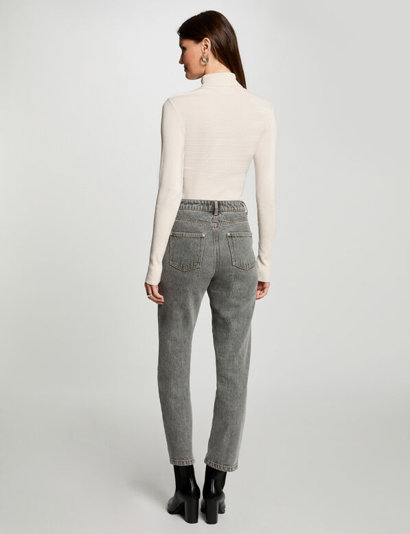 pull manches longues col roule ivoire femme Pull manches longues col roulé ivoire femme