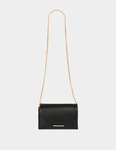 Sac bandouli&egrave;re similicuir noir femme