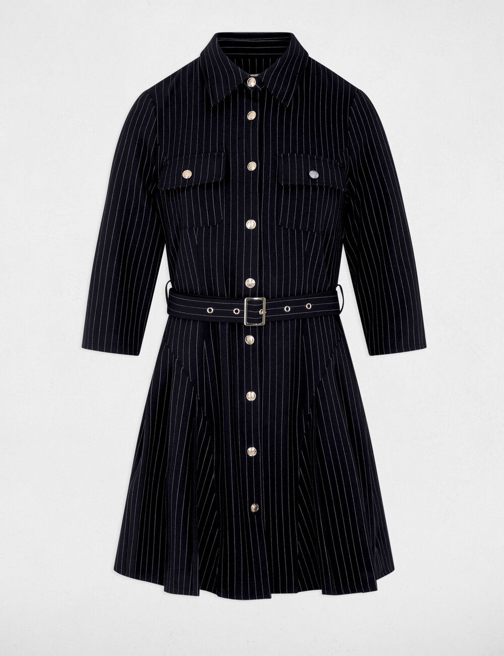 Robe courte cache coeur bleu marine femme