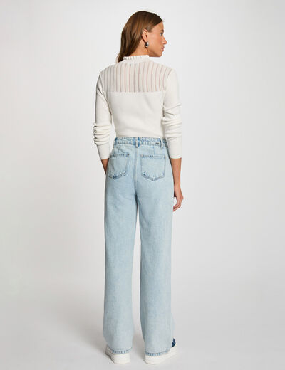 Pullover mit Stehkragen weiss damen