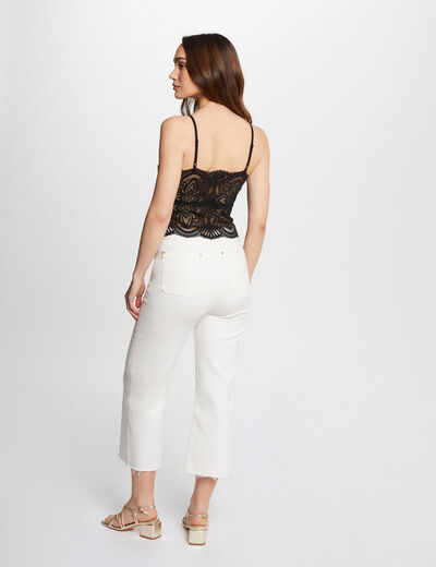 Tanktop mit schmalen Trägern schwarz damen