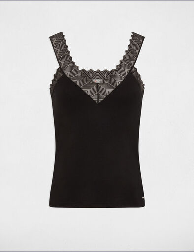 tanktop mit spitze schwarz damen Tanktop mit Spitze schwarz damen