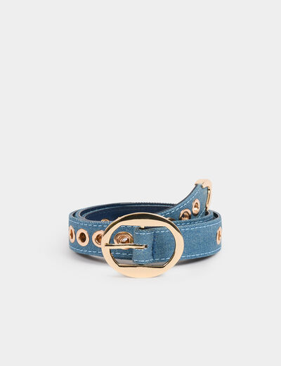 Jeansgürtel mit Ösen stone denim damen