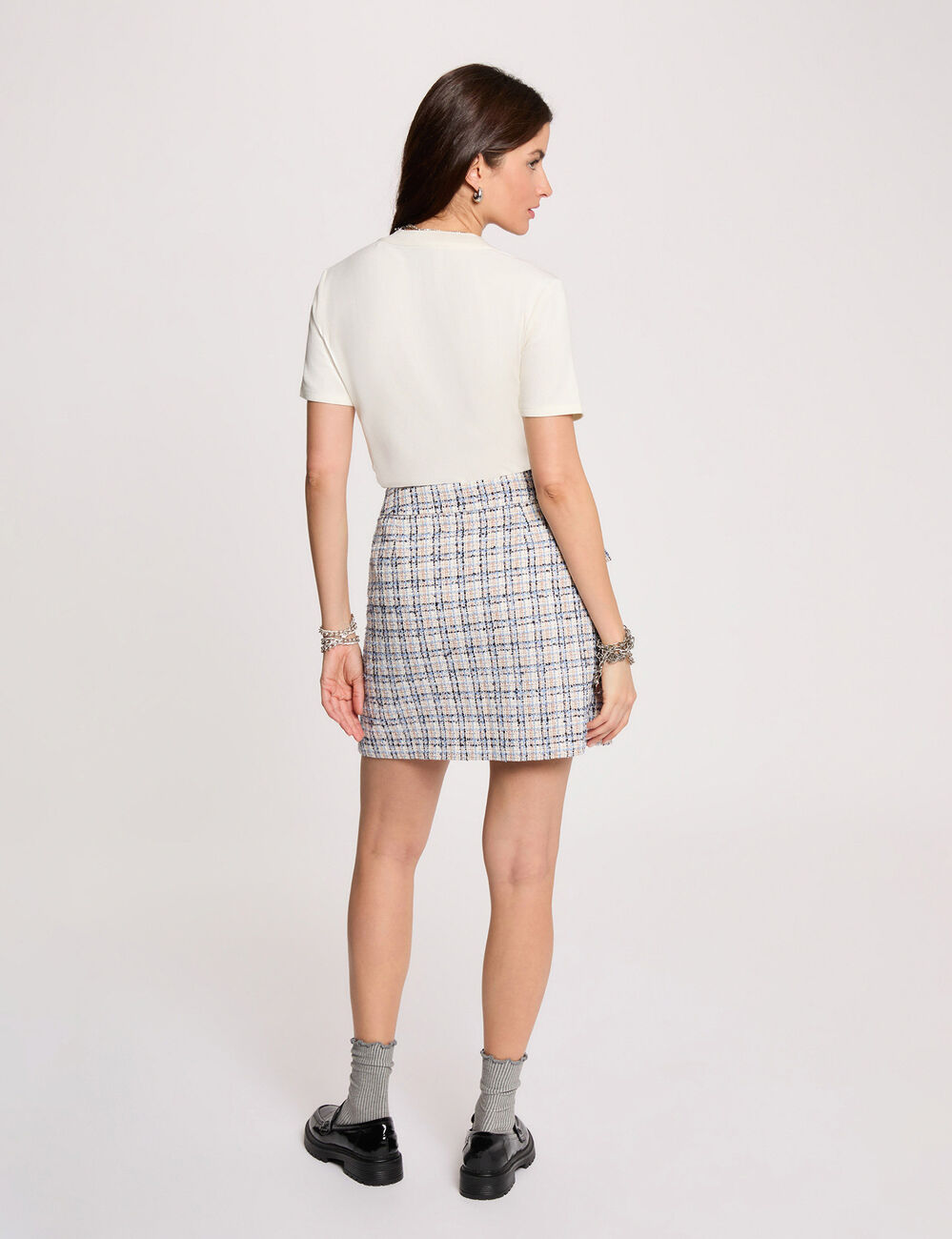 Kurzer Skaterrock mehrfarbig damen