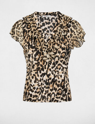 T-Shirt Segel V-Ausschnitt mehrfarbig damen