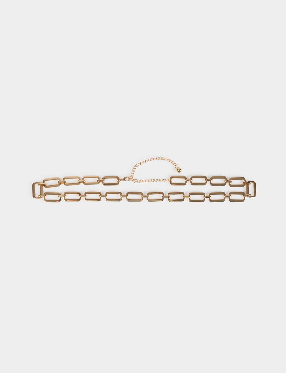 Ceinture fine cha&icirc;ne jaune or femme