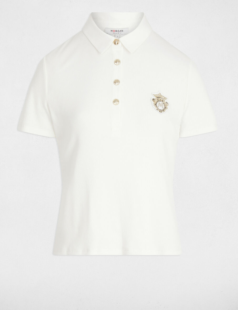 T-shirt manches courtes blanc femme