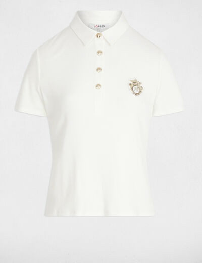 T-shirt manches courtes blanc femme