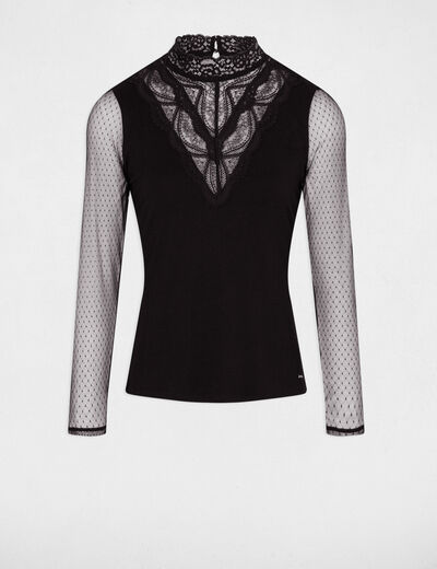 T-shirt manches longues noir femme