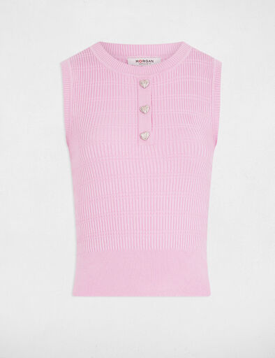 armelloses stricktop pastellrosa damen Ärmelloses Stricktop pastellrosa damen