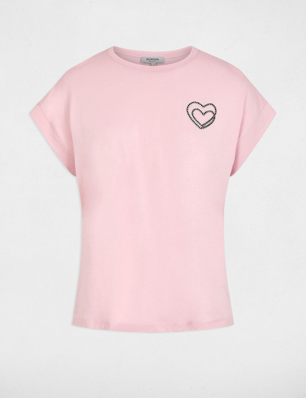 T-Shirt mit kurzen &Auml;rmeln rosa damen