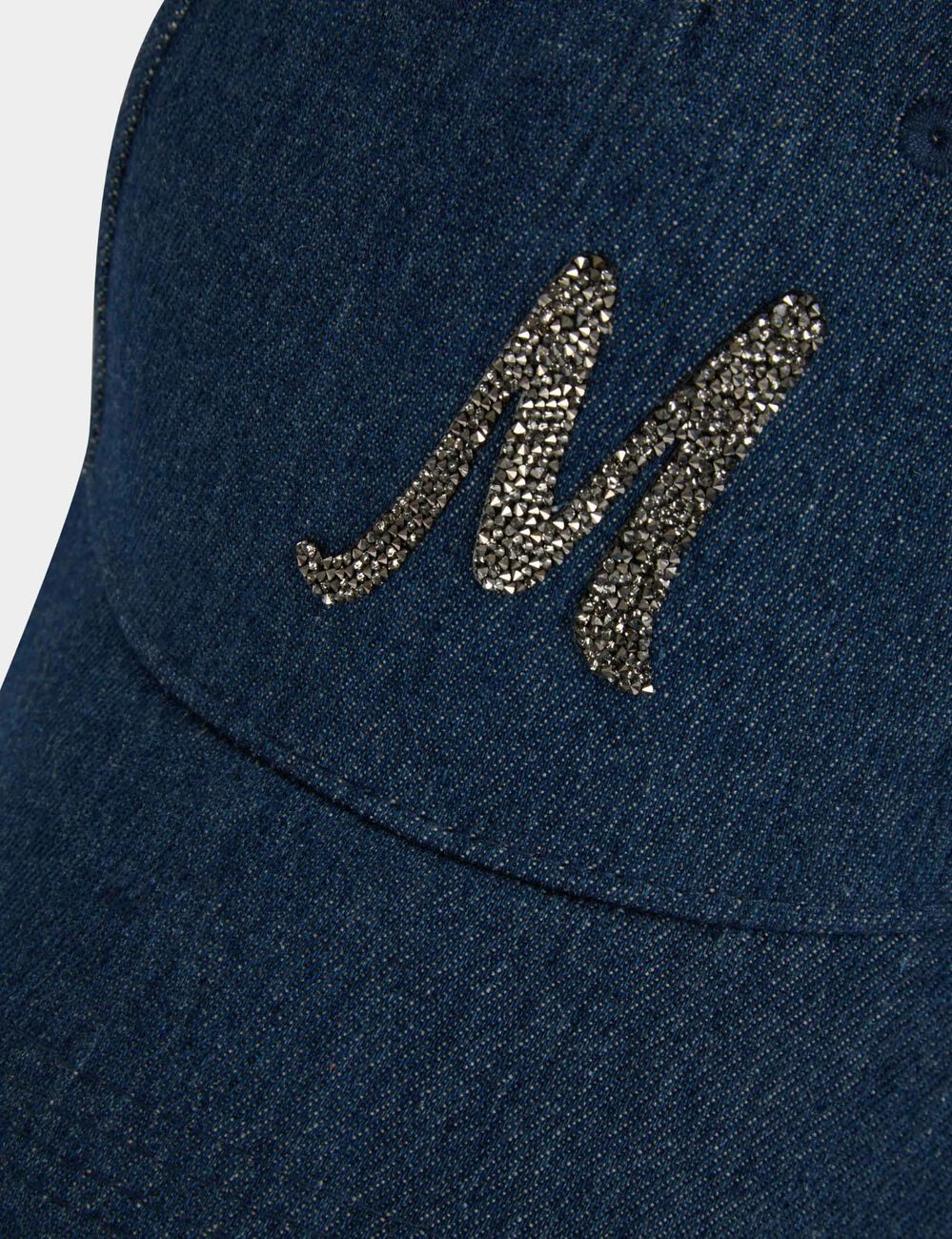 Casquette en jean M strass denim stone femme