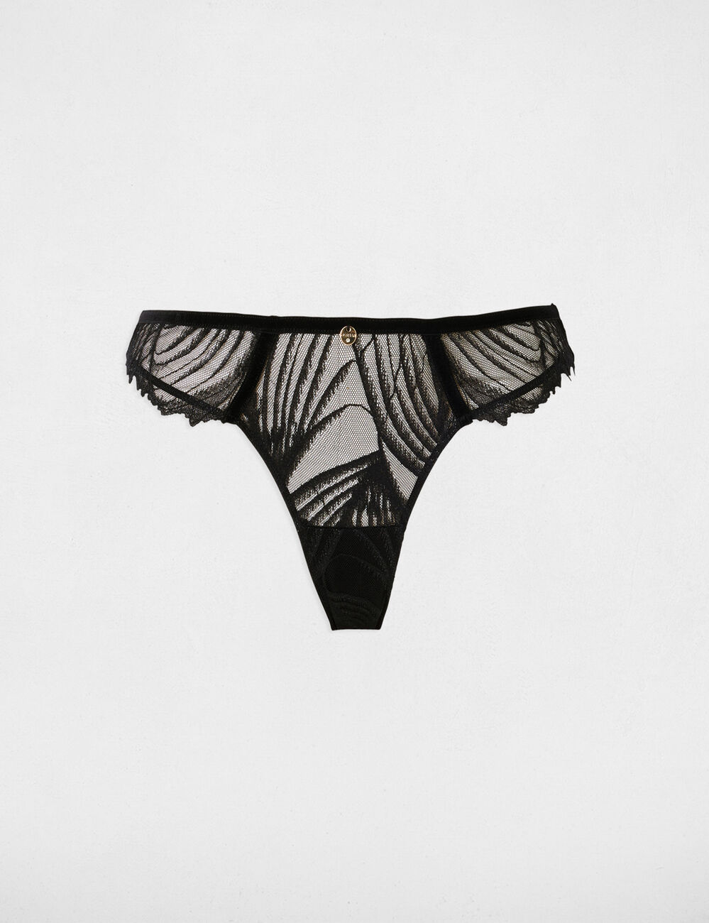 Slip dentelle noir femme
