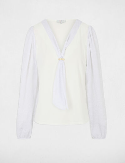 Langärmliges T-Shirt weiss damen