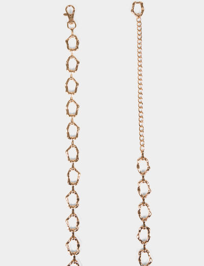 Ceinture chaîne jaune or femme