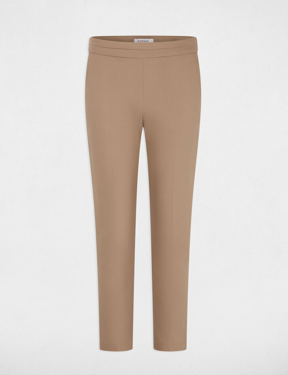 Pantalon cigarette 7/8&egrave;me taupe femme
