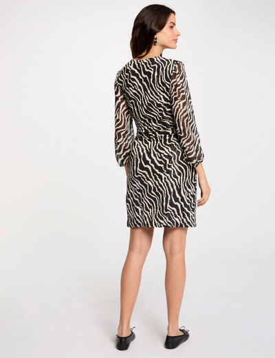 Robe portefeuille imprimée multicolore femme