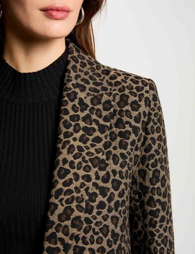 jacke mit leopardenmuster mehrfarbig damen Jacke mit Leopardenmuster mehrfarbig damen