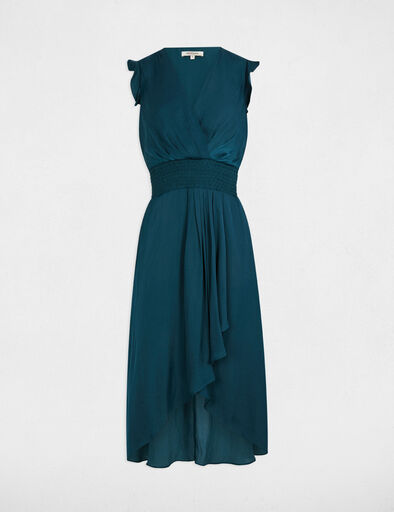 robe droite fluide sans manches bleu petrole femme Robe droite fluide sans manches bleu pétrole femme