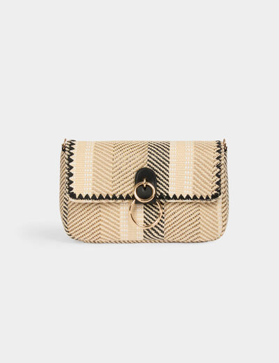 Sac effet tressé multicolore femme