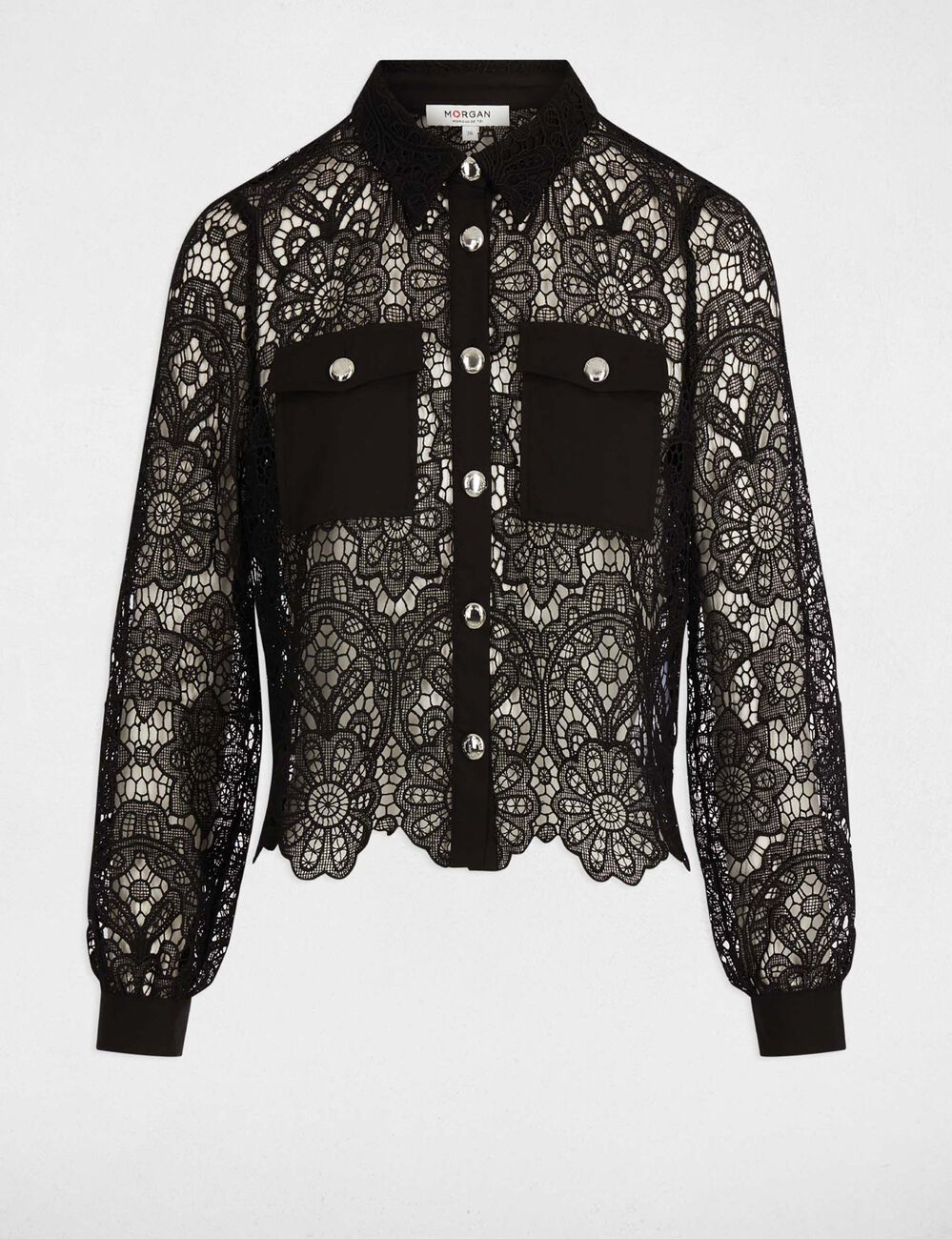 Langarmhemd schwarz damen