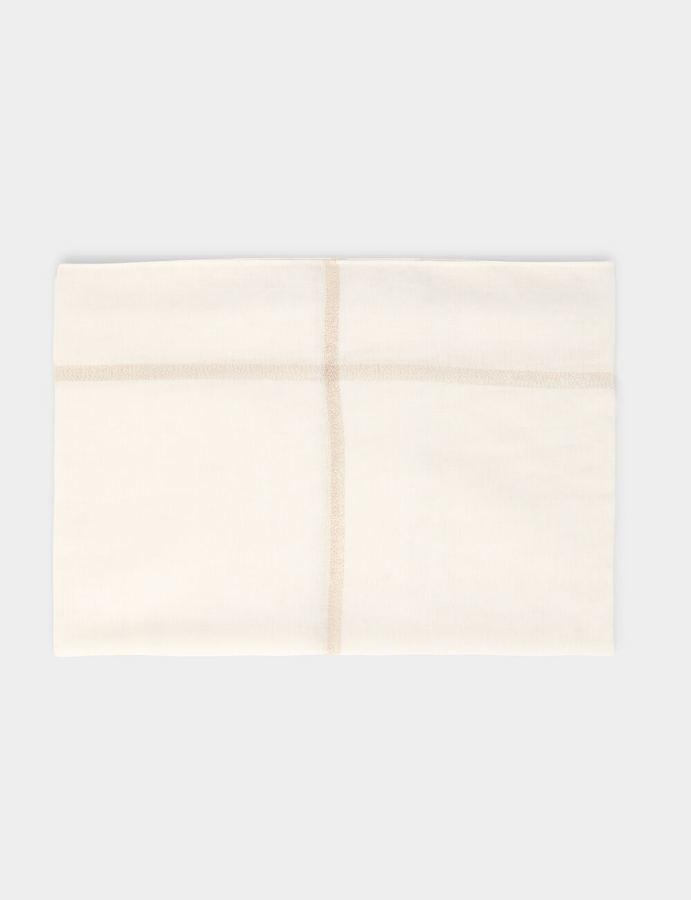 Foulard à carreaux ivoire femme