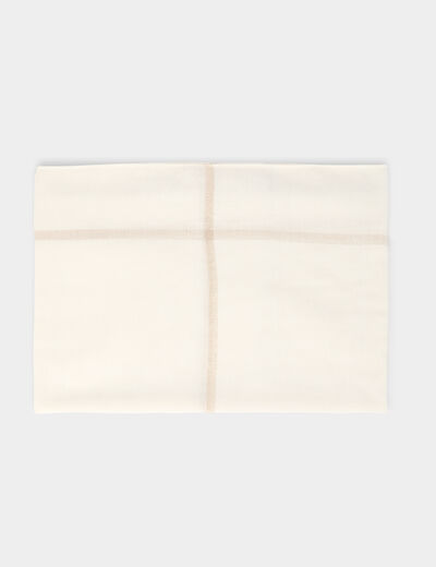 Foulard à carreaux ivoire femme