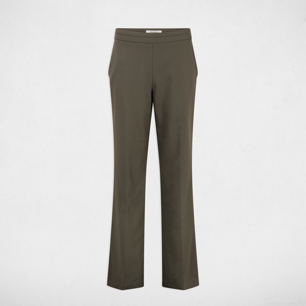 Zigarettenhose mit Abnähern khakigrün damen