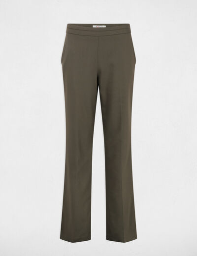Zigarettenhose mit Abnähern khakigrün damen