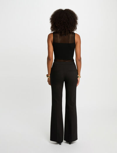 Ärmelloses Stricktop schwarz damen