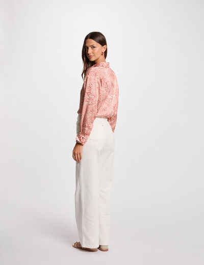Chemise manches longues multicolore femme