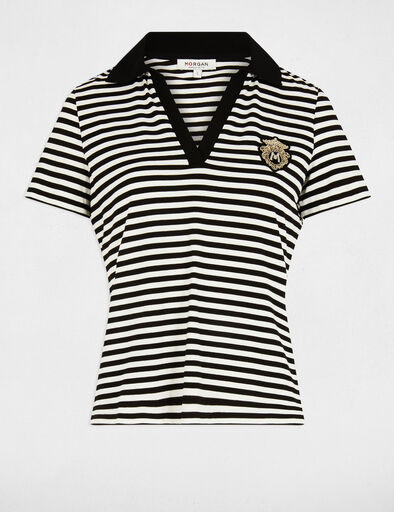 t shirt manches courtes raye blanc femme T-shirt manches courtes rayé blanc femme