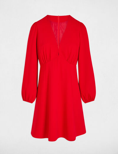 Kurzes trapezförmiges Kleid rot damen
