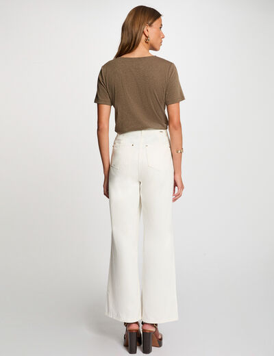 T-shirt manches courtes vert kaki femme