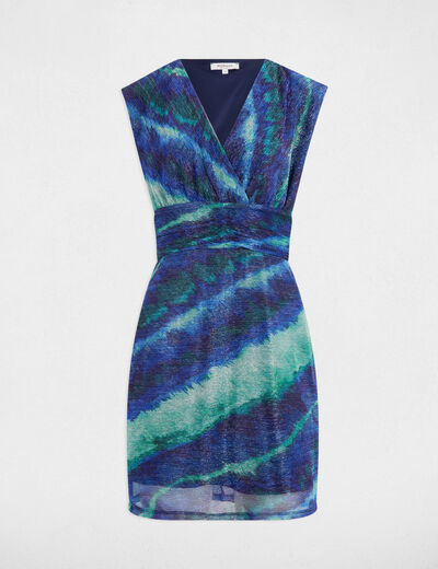 Bedrucktes kurzes eng anliegendes Kleid mehrfarbig damen