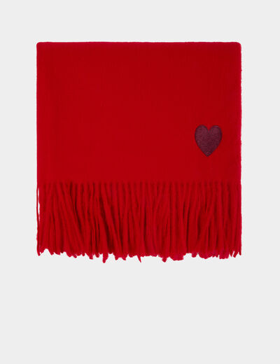 &Eacute;charpe brod&eacute;e rouge femme