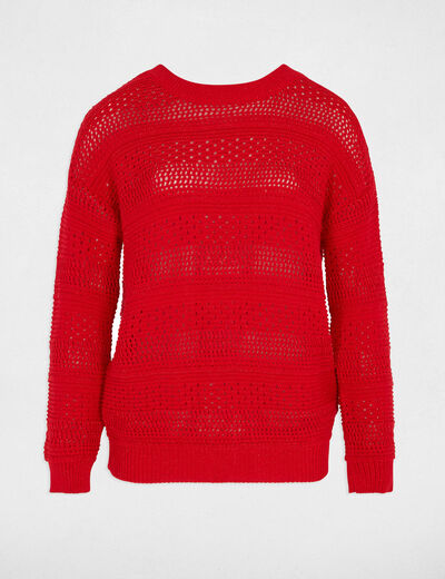 Pullover mit langen Ärmeln rot damen