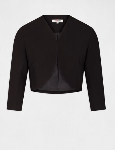 gerade jacke mit 34 armeln schwarz damen Gerade Jacke mit 3/4-Ärmeln schwarz damen